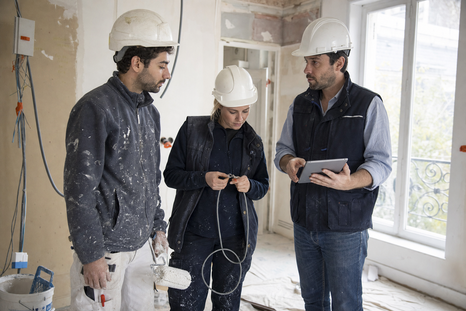 Équipe TCE sur chantier
